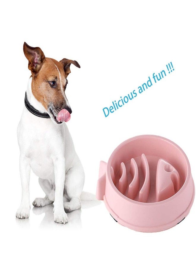 DotPet Slow Feeding Bowl, Fun Interactive Feeder Bloat Stop Pets Dog Bowl Preventing Feeder Anti Gulping Healthy Eating Diet Fish Shape Pet Bowls Against Bloat, Indigestion and Obesity (Pink) - Image 3